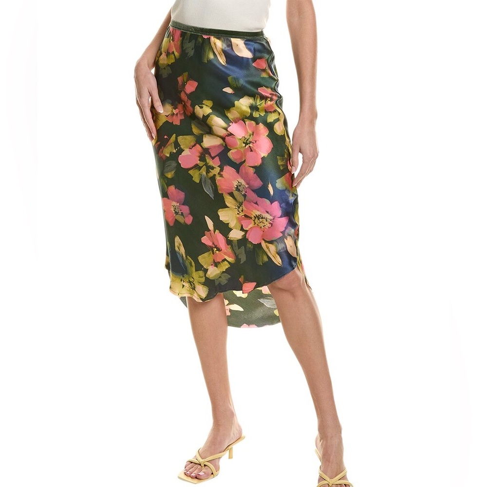 Go> By Gosilk Shirttail It Out Of Here Silk Skirt Sz L